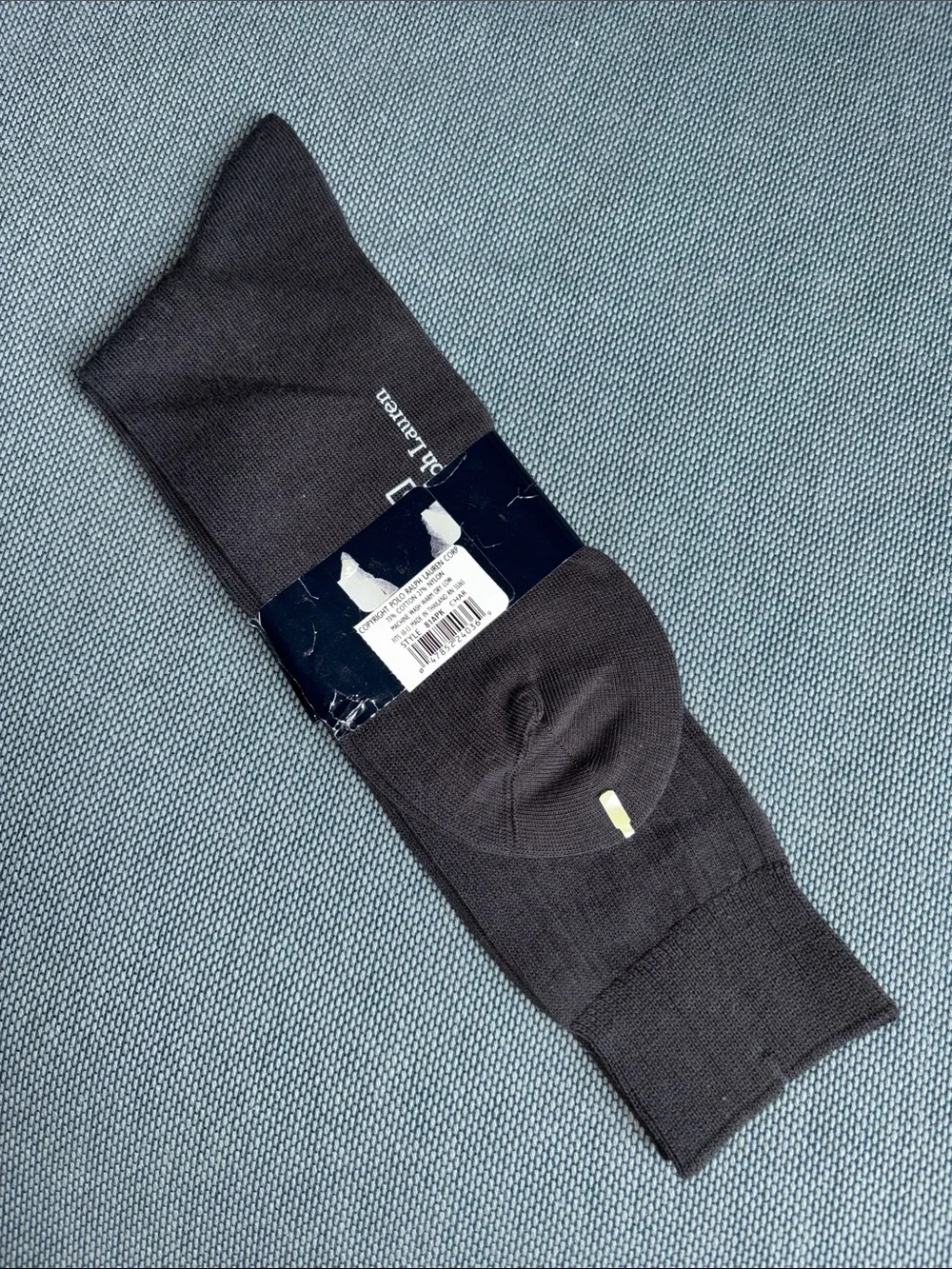 Polo by Ralph Lauren Charcoal Gray Dress Socks with Burgundy Pony